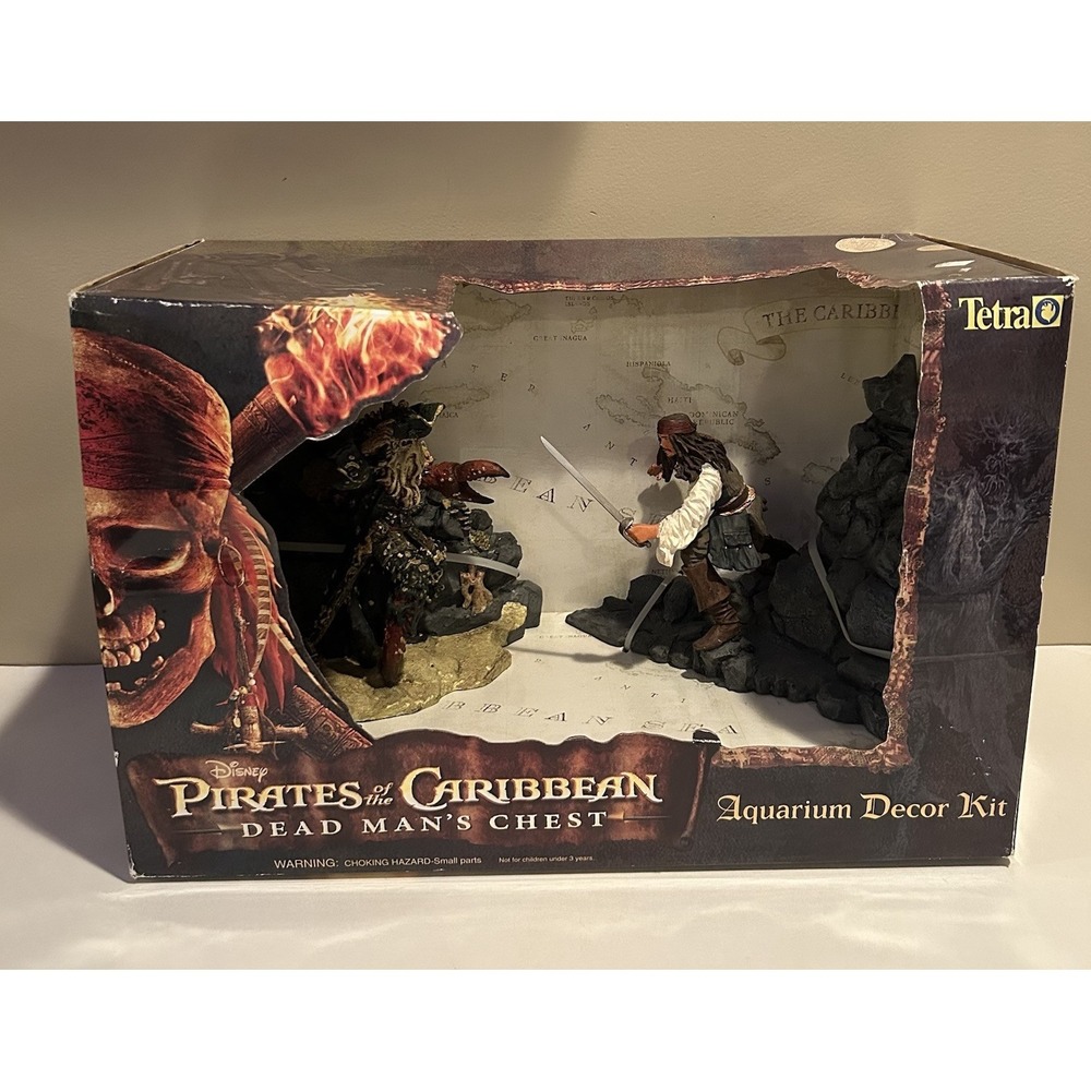Disney Tetra Pirates of the Caribbean Fish Tank Aquarium Decor Jack Sparrow vtg
